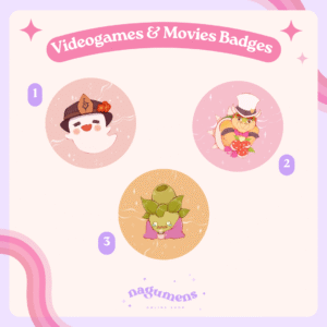 videogames & movies badges
